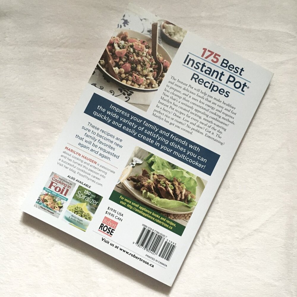 '175 Best Instant Pot Recipes' Marilyn Haugen Paperback Cookbook - Picture 2 of 5
